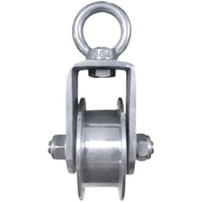 U-Type pulley 1pcs H/V/U-Groove Caster Wheel,304 Stainless Steel Directional Roller,360° Rotating Ring,for Square Tube,Wire Rope Rail(U shaped 68mm) in Kuwait