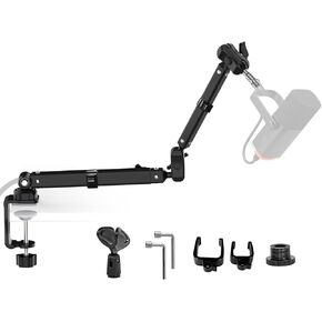 ذراع ميكروفون Kairiyard، معدن ثابت قابل للدوران 360 درجة عالي التحمل، حامل ذراع ميكروفون منخفض المستوى لاستوديو ألعاب البث المباشر للبودكاست، مع إدارة الكابلات، محول 3/8 بوصة إلى 5/8 بوصة in Kuwait