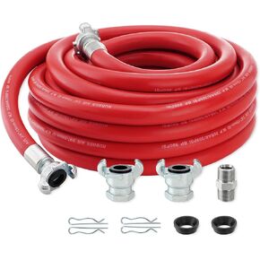 3/4 Inch x 100 FT Red Jackhammer Air Hose with Male NPT Nipple and Female NPT Air Hose Fitting, 3/4 Inch Rubber Pneumatic Hose Assembly for Jack Hammers, Air Tools in Saudi Arabia