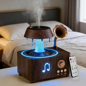 مرطب الغرفة من Morbou Raindrop Aroma Diffuser مع ضوضاء بيضاء، موزع روائح الزيوت العطرية 7 ألوان، أصوات النوم، قطرة المطر العطرية، مع جهاز تحكم عن بعد إضافي 2 زيت أساسي in Kuwait