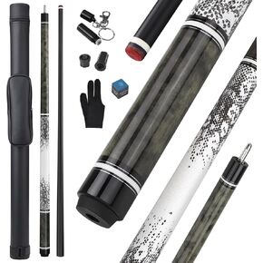 Glass Fiber Pool Cue Stick, 58" Professional Pool Stick for Adults 13mm 6-Layer Rainbow Tips Low Deflection Billiard Cue Stick, Uni-Loc Joint Pin, 19oz in Kuwait