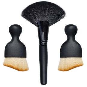 مجموعة من 3 فرش رائعة من الألياف الدقيقة، أداة تنظيف داخلية للسيارة، أداة منفضة حلاقة صغيرة، فرشاة قص الشعر، أدوات تنظيف الغبار الصغيرة in Kuwait