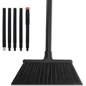 54 Inch Long Metal Handle Household Broom - Adjustable Heavy-Duty Broom for Indoor and Outdoor Cleaning, Suitable for Homes, Garages, Kitchens, Bathrooms, Malls, Offices, and Yards in Kuwait