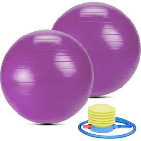 Yoga Pilates Ball Anti Slip Heavy Duty Rubber 22 inch Birthing Fitness Improved Posture Balance Training with Quick Pump Anti Burst Design in Kuwait