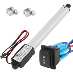 مشغل حركة خطي صغير 200 مم، مشغل خطي للسكتة الدماغية 30 مم/ثانية 32N/7.2 رطل 12 فولت محرك خطي كهربائي صغير عالي السرعة مع مفتاح مقاوم للماء، دعامة تثبيت (200 مم (8 بوصة)) in Kuwait
