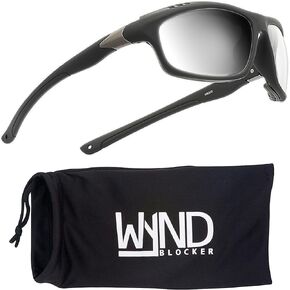 WYND Blocker Photochromic Clear-to-Smoke Wind Resistant Sunglasses Dry Eye Motorcycle Glasses (Model 335 - Black Matte, Photochromic Clear/Smoke) in Kuwait