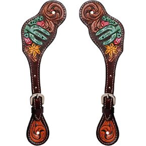 أحزمة جلدية سبيرز للبالغين المرأة الغربية حفز ركوب الخيل عرض سباق برميل وحزام روديو النساء البالغات in Kuwait