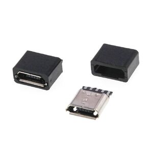 fengpeng Type B V8 Warp Edge 5Pin USB Connectors Female Micro Connector Port Jack Sockect Terminals Tail Plug(Set,10 Piece) in Kuwait