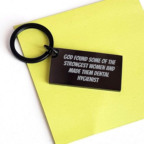 Inspirational God Found Strongest Women Made Them Dental Hygienists Keychain Gifts for Dental Hygienist Friends and Loved Ones on Valentine's in Saudi Arabia