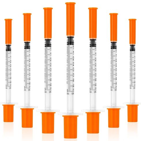 0.5cc/ml Syringes 31G 5/16 inch(8mm) U-100 Individual Pack of 100 in Kuwait