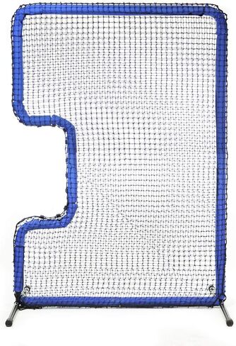 شاشة JUGS Protector Blue Series للكرة اللينة على شكل حرف C - حماية لإبريق الكرة اللينة وآلة الرمي، 7'H x 5'W مع فتحة مقاس 33 بوصة × 18 بوصة، و60 طبقة من شبكة Poly-E وإطار بقطر 1.5 بوصة، ضمان لمدة عام in Kuwait