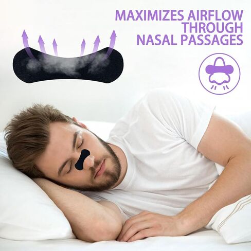 Nasal Strips for Snoring, 62 Count Extra Strength Nose Strips for Breathing, Hypoallergenic Snore Strip, Anti Snore, Improved Airflow, Universal Fit, Nasal Congestion Relief & Snoring Solution in Kuwait