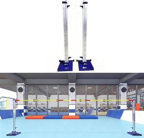 زوج واحد من معدات أحداث القفز المصنوعة من الألومنيوم، مجموعة معايير القفز العالي، مع إطارات قوائم قابلة للتعديل، مجموعة أعمدة القفز العالي للمدرسة، من أجل لقاء ألعاب القوى الرياضية in Kuwait