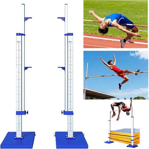 High Jump Standards,Portable Competition Track and Field High Jump Standards (1 Pairs), Aluminum High Jump Training Equipment,Adjustable Height in Kuwait