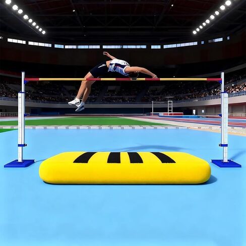 High Jump Standards,Portable Competition Track and Field High Jump Standards (1 Pairs), Aluminum High Jump Training Equipment,Adjustable Height in Kuwait