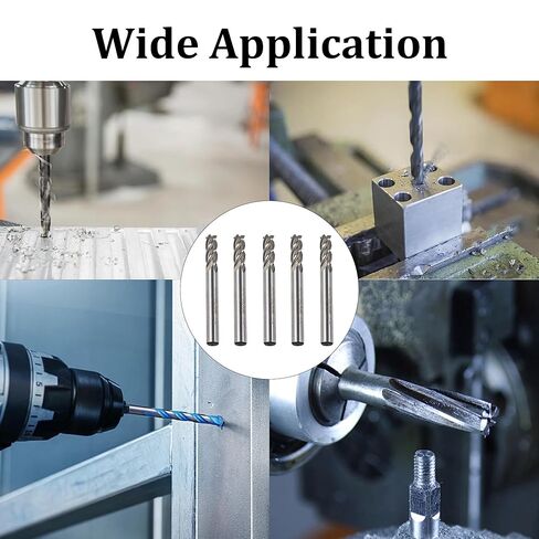 5 قطع قاطعة مطحنة نهائية بقطر 1/4 بوصة، 4 قطع طحن CNC دقيقة لمعالجة الألومنيوم والخشب in Saudi Arabia