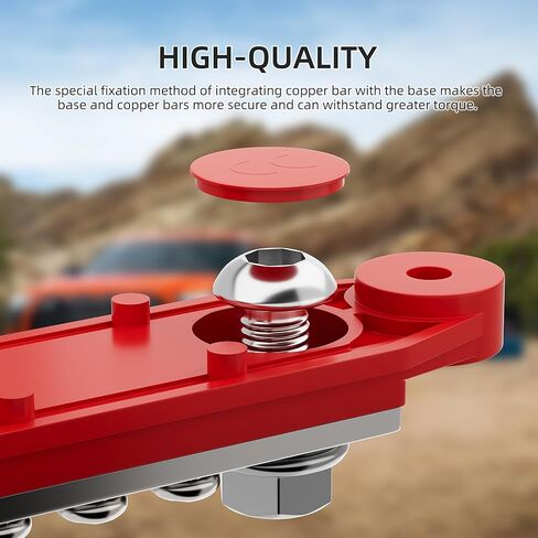 RVBOATPAT 275A Marine Bus Bar 12V Power Distribution Block 2 x 5/16" Terminal Studs and 14 x #8 Screws Positive and Ground Battery BusBar for Automotive Car Boat in Saudi Arabia