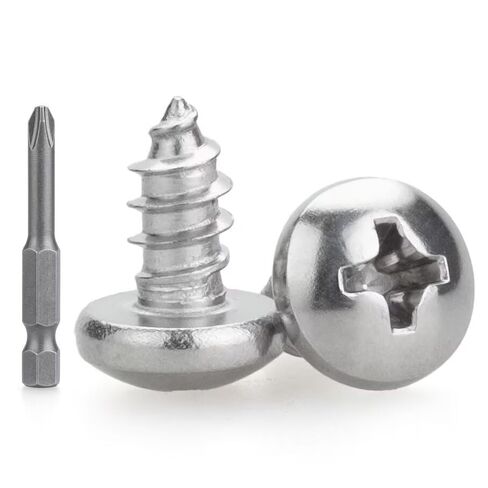 #4 x 1/4" (50 PCS) Pan Head Self Tapping Screws, 304 Stainless Steel 18-8, Sheet Metal Screws & Wood Screws, Rust-Resistant Fasteners for RV HVAC 3D Printing & DIY Projects (WST2.9x6) in Kuwait