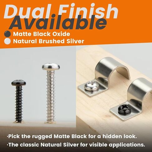 #4 x 1/4" (50 PCS) Pan Head Self Tapping Screws, 304 Stainless Steel 18-8, Sheet Metal Screws & Wood Screws, Rust-Resistant Fasteners for RV HVAC 3D Printing & DIY Projects (WST2.9x6) in Kuwait