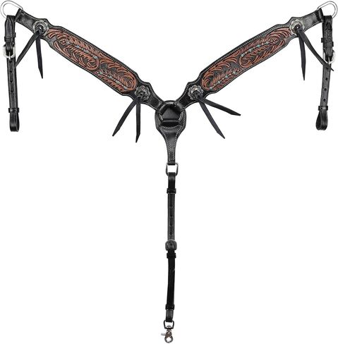 Showman Midnight Wing Browband Headstall & Breast Collar Set in Saudi Arabia