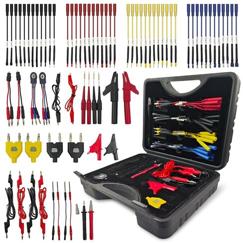 76 PCS Automotive Test Lead Kit, Multimeter Test Leads Set with Back Probes, Alligator Clips, Banana Plug Adapters & Silicone Wires, 1000V/32A Electrical Test Kit for Car Circuit Diagnostics in Kuwait