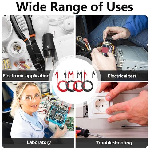 10 Pcs 14 Gauge Jumper Wires with Alligator Clips, Dual Ended Alligator Clips with Wires, Electrical Test Flexible Cable Clamps for Electrical Testing Automotive Repair, 3.3 Ft in Saudi Arabia