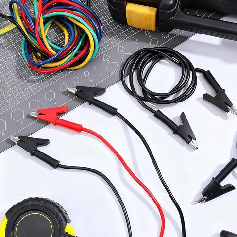 10 Pcs 14 Gauge Jumper Wires with Alligator Clips, Dual Ended Alligator Clips with Wires, Electrical Test Flexible Cable Clamps for Electrical Testing Automotive Repair, 3.3 Ft in Saudi Arabia