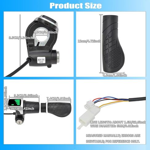 36V Universal Twist Grip Throttle with LCD Power Indicator & Key Lock - Easy Installation for E-Bikes, Electric Scooters & Motorcycles in Saudi Arabia