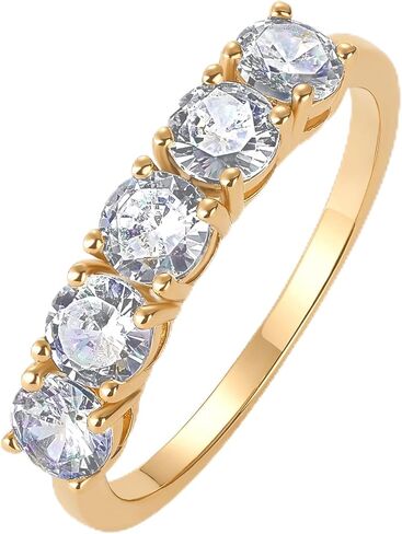 PAVOI 14K GOLD PREMIUM PREMIUM CUBIC Zirconia خاتم الخطوبة للنساء | وعد بالمجوهرات الحلقية الخلوية in Kuwait