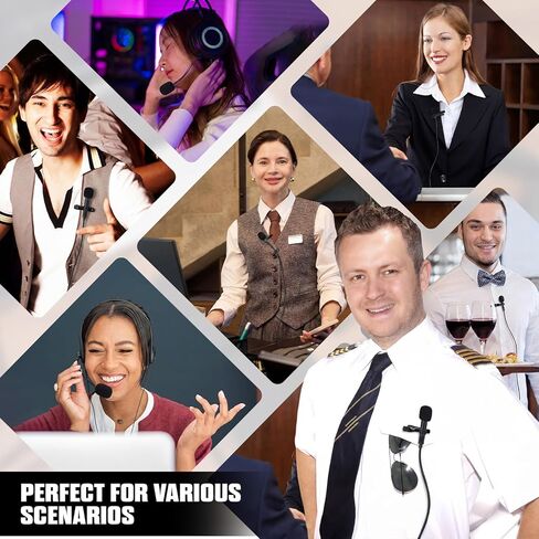 Konohan 24 Set Lavalier Microphone Replacement Kit 24 Pcs Lavalier Metal Tie Mic Clips 24pcs Windscreen Foam Cover and 24 Pcs Plastic Cable Clips for Lapel Mic Recording Video Live Streaming, Black in Saudi Arabia