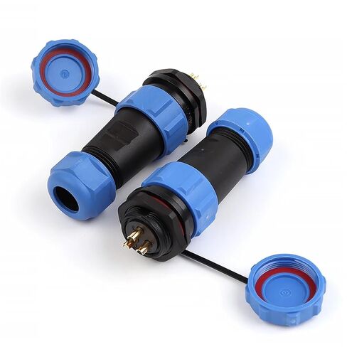 SP21 IP68 Plugs Socket Back Nut Male/Female Connector Panel Mount 2/3/4/5/7/9/12 Pins Electrical Cable Wire(SP21-5L) in Saudi Arabia