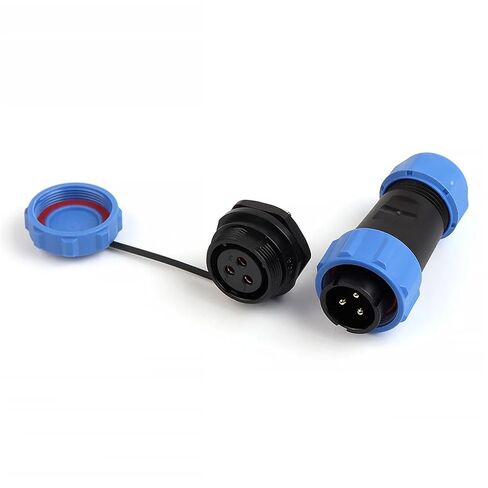 SP21 IP68 Plugs Socket Back Nut Male/Female Connector Panel Mount 2/3/4/5/7/9/12 Pins Electrical Cable Wire(SP21-5L) in Saudi Arabia