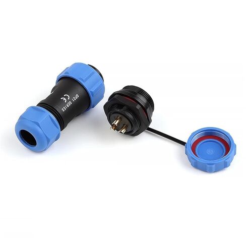 SP21 IP68 Plugs Socket Back Nut Male/Female Connector Panel Mount 2/3/4/5/7/9/12 Pins Electrical Cable Wire(SP21-5L) in Saudi Arabia