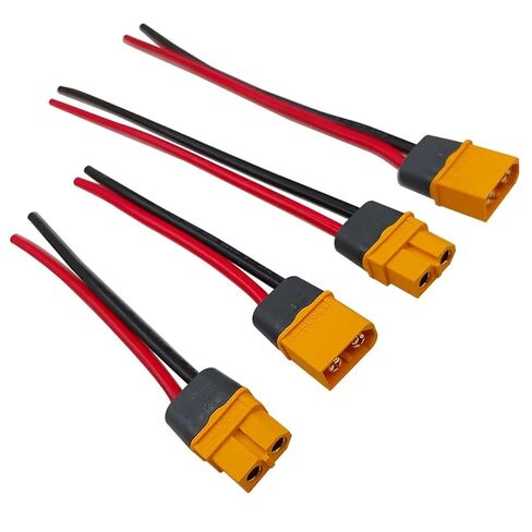 10 قطعة XT60H-M موصل تيار عالي الذكور والإناث المقابس شحن كابل التوصيل XT60H-F Length10/15 سنتيمتر (XT60H-F-10CM 10 قطعة) in Saudi Arabia