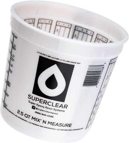 كوب FGCI® Mix and Measure - 2.5 Qt (عبوة من 10) دلو خلط ونسبة للراتنج والجيلكوت وأكثر من ذلك بكثير in Kuwait