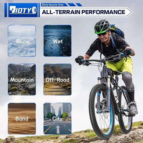 مجموعة إطارات دراجة مقاس 20 × 1.75، إطارات دراجة قابلة للطي مقاس 20 بوصة بديلة لإطارات وأنابيب الدراجات المقاومة للاهتراء تتضمن زوجًا من رافعات الإطارات لدراجات MTB على الطرق الوعرة الهجينة في المدينة in Kuwait