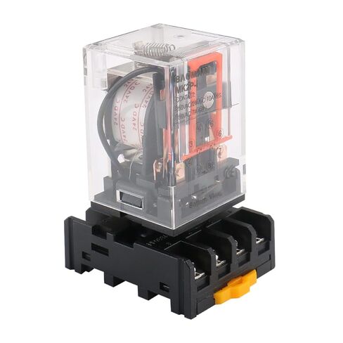 Baomain Power Relay MK2P-I 24VDC Coil DPDT 8 Pin with Plug-in Terminal Socket, for Automation and Control Systems in Kuwait