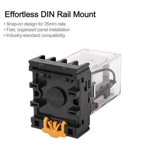 Baomain Power Relay MK2P-I 24VDC Coil DPDT 8 Pin with Plug-in Terminal Socket, for Automation and Control Systems in Kuwait