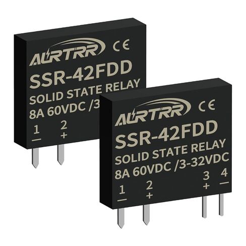 (2pcs) 12V 5V 3v 3.3V Solid State Relay 4a,dc SSR fit pc Boards,Input:3-32Vdc,Output:5-60Vdc,41Fdd,Non-Contact,Mini,Slim Ac dc-dc,Micro for ESP32 Raspberry Pi Arduino ebike PLC in Saudi Arabia