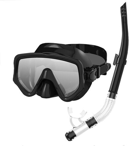Snorkeling Gear for Adults, Dry-Top Snorkel Set Scuba Diving mask, 180°Panoramic Wide View Professional Snorkeling Gear Breathing Freely Snorkel Mask in Saudi Arabia