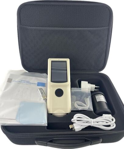 Portable Spectrocolorimeter Lab Spectrophotometers Instrument with Dual Row 32 Groups Sensor Caliber Ø8mm Φ4mm Repeatability 0.03 ASTM ISO Standard 10000 Samples Data Storage in Saudi Arabia