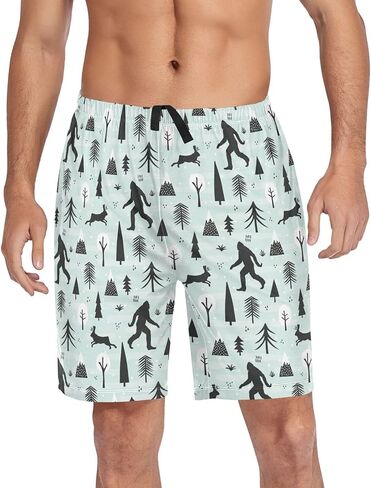 Men's Pajama Shorts Sleep Shorts Soft Comfy Lounge Pjs Bottoms Pajama Pants with Pockets in Saudi Arabia