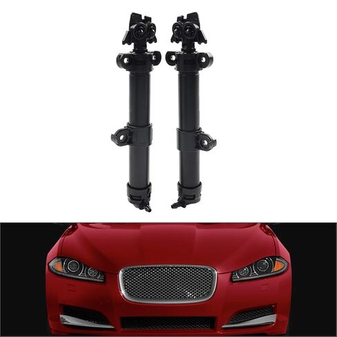 1 Pair Front Jet Sprayer Headlight Washer Nozzle Headlamp ABS Left& Right for Jaguar XF V6 3.0L Supercharged Sedan 2013-2015 in Saudi Arabia