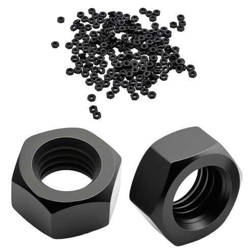 M4 Hex Nuts 100PCS M4 Nuts M4-0.7 Metric Nuts Black Carbon Steel Hex Nuts 6.5mm Width 3.8mm Height Metric Fasteners for 3D Printer RC Car Small Equipment Assembly in Saudi Arabia