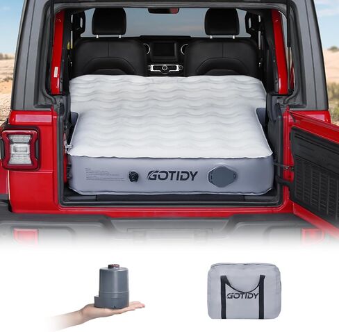 GOTIDY SUV Air Mattress Camping Bed Back Seat، 10 بوصة سميكة للغاية قابلة للنفخ سيارة SUV، مرتبة هوائية لفورد برونكو 2021 2022 Toyota 4runner Jeep JK Unlimited 4 أبواب (مزدوج) in Kuwait