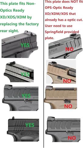 Ade Advanced Optics Red Dot Mounting Plate/Base/Adapter for for Vortex Venom/Razor/Viper, Burris Fastfire,Meopta,Docter, Insight to FIT Springfield XD,XD MOD 2,XDE,XD(M),Hellcat (Non-OSP) Pistol in Saudi Arabia