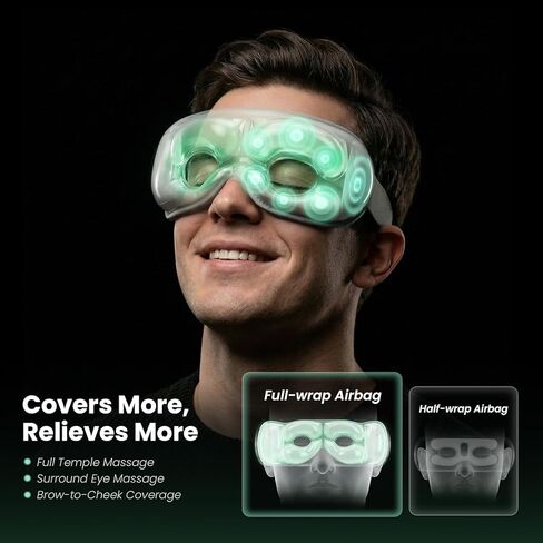 جهاز تدليك العين من بوب آند براد مع الحرارة والتبريد، مؤهل من FSA-HSA، قناع تدليك العين الساخن EyeOasis 3 للعيون الجافة، والصداع النصفي، وتخفيف الصداع، وتقليل الإجهاد، وتحسين النوم، وعيد الأم in Kuwait