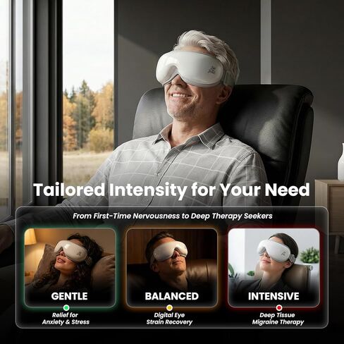 جهاز تدليك العين من بوب آند براد مع الحرارة والتبريد، مؤهل من FSA-HSA، قناع تدليك العين الساخن EyeOasis 3 للعيون الجافة، والصداع النصفي، وتخفيف الصداع، وتقليل الإجهاد، وتحسين النوم، وعيد الأم in Kuwait