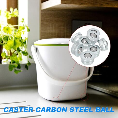 8pcs Universal Ball Casters Carbon Steel Roller Ball Bearings Swivel Transfer Wheels for Furniture Office Chair Replacement and Industrial Material Handling Applications in Kuwait