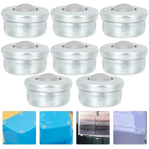 8pcs Universal Ball Casters Carbon Steel Roller Ball Bearings Swivel Transfer Wheels for Furniture Office Chair Replacement and Industrial Material Handling Applications in Kuwait